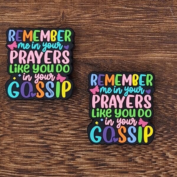 Remember me in your prayers Silicone Focal Bead