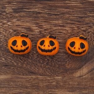 3d Jack O Lantern Silicone Focal Bead