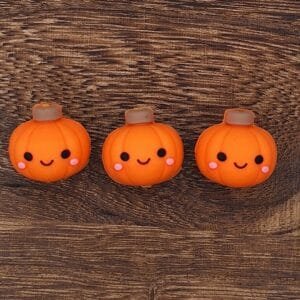 3d Sweet Pumpkin Silicone Focal Bead