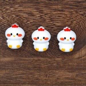 3d Chicken Little Silicone Focal Bead