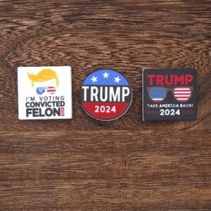 Trump Screenprint Silicone Focal Bead