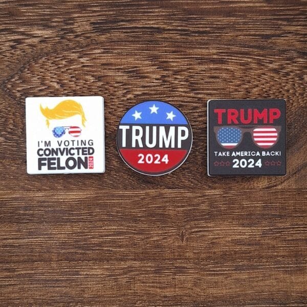 Trump Screenprint Silicone Focal Bead