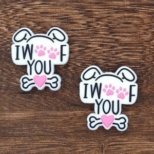I Woof You Silicone Focal Bead