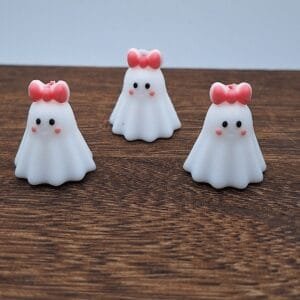 3d Girly Ghost Silicone Focal Bead