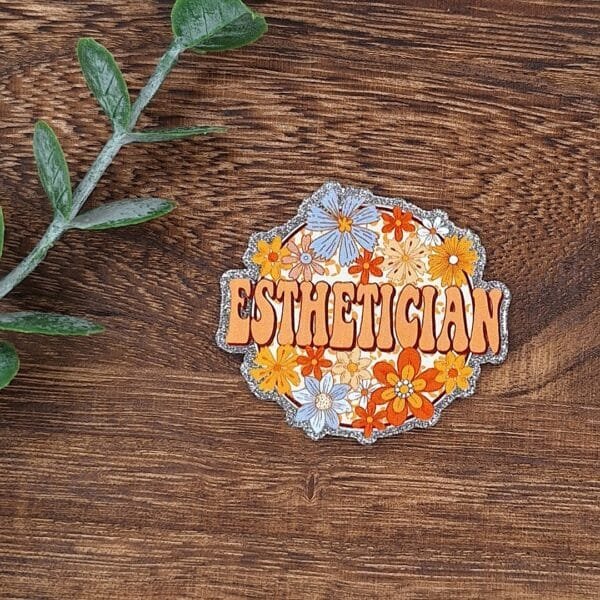 Esthetician Glitter Flatback