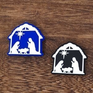 Nativity Silicone Focal Bead, Choice of color