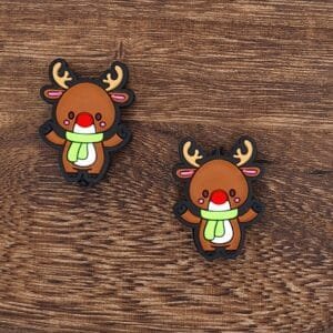 Rudy the Reindeer Silicone Focal Bead