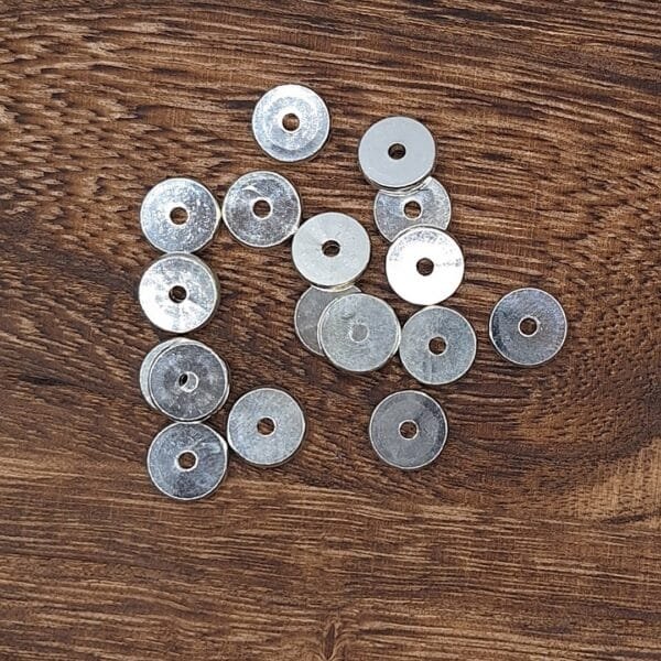 10mm Silver Disk Spacers, pack of 10