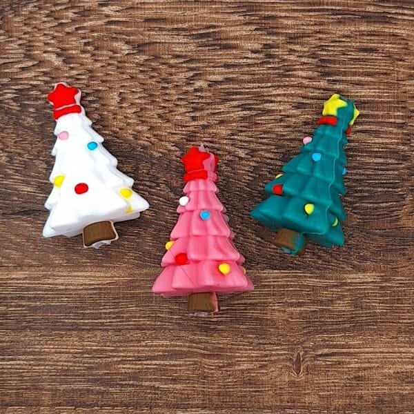 3d Christmas Tree Silicone Focal Bead
