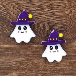 Witchy Ghost Silicone Focal Bead