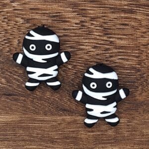 3d Wrapped Mummy Silicone Focal Bead
