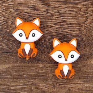 3d Fox Silicone Focal Bead