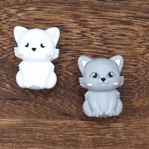 3d Cat Silicone Focal Bead