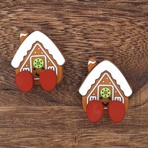 3d Gingerbread House Silicone Focal Bead
