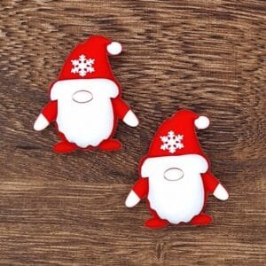 3d Winter Gnome Silicone Focal Bead