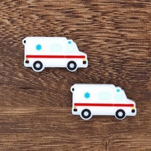 Ambulance Silicone Focal Bead