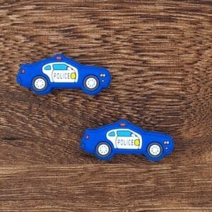 Police Car Silicone Focal Bead