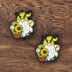 Sunflower Gnome Silicone Focal Bead