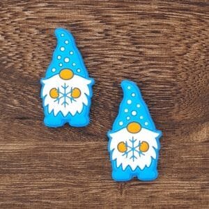 Snowflake Gnome Silicone Focal Bead