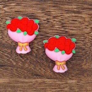 Rose Bouquet Silicone Focal Bead