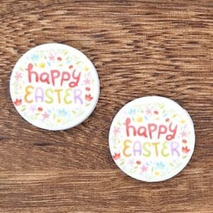 Happy Easter Silicone Focal Bead