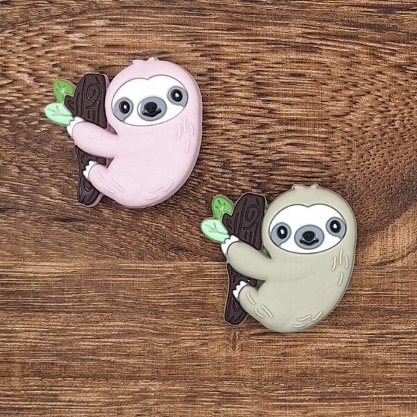 Sloth Silicone Focal Bead, Choice of Color