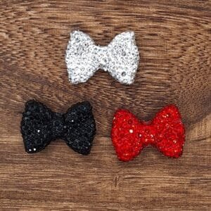 Rhinestone Bow Acrylic Bead, Choice of Color