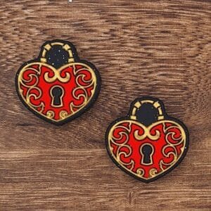 Glitter Red Heart Locket Silicone Focal Bead, Custom