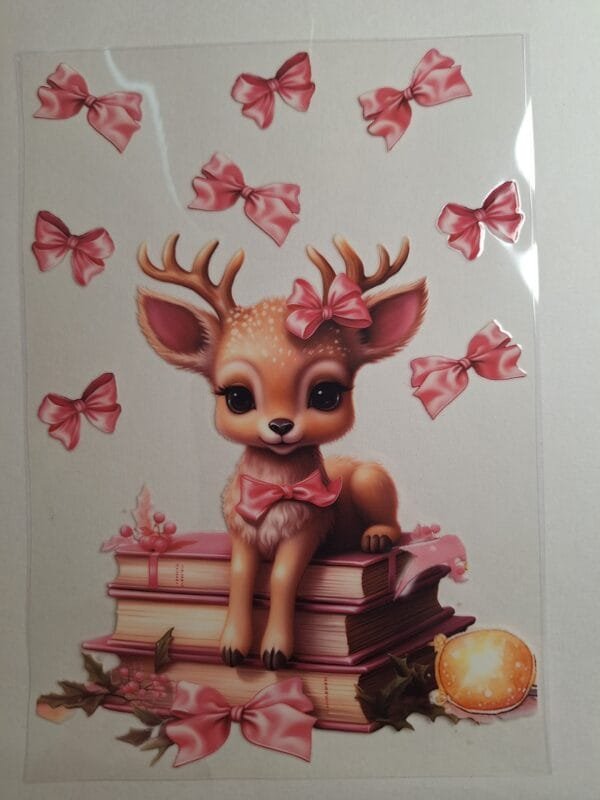 Pink Deer Notebook DTF