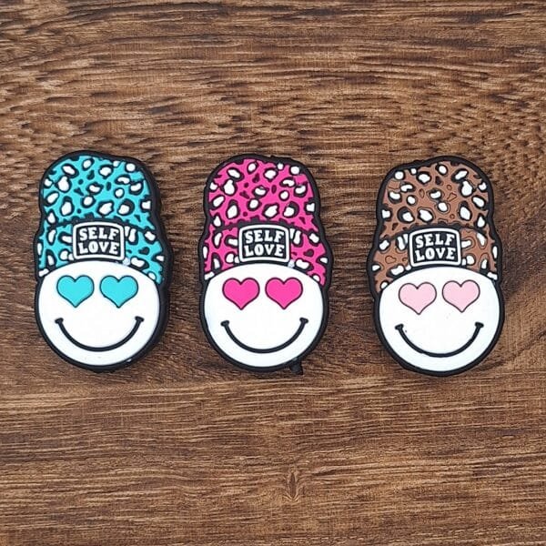 Self Love Smiley Silicone Focal Bead