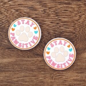Stay Pawsitive Silicone Focal Bead