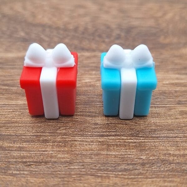 3d Gift Silicone Focal Bead, Choice of Color