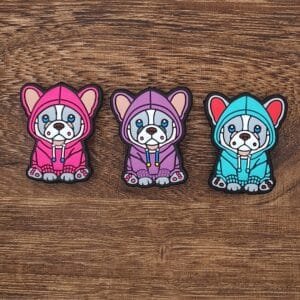 Bugsby the Hooded Frenchie Silicone Focal Bead, Choice of Color