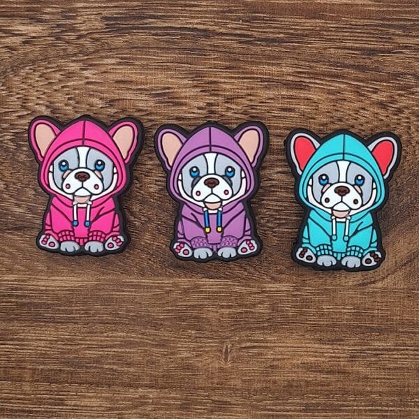 Bugsby the Hooded Frenchie Silicone Focal Bead, Choice of Color