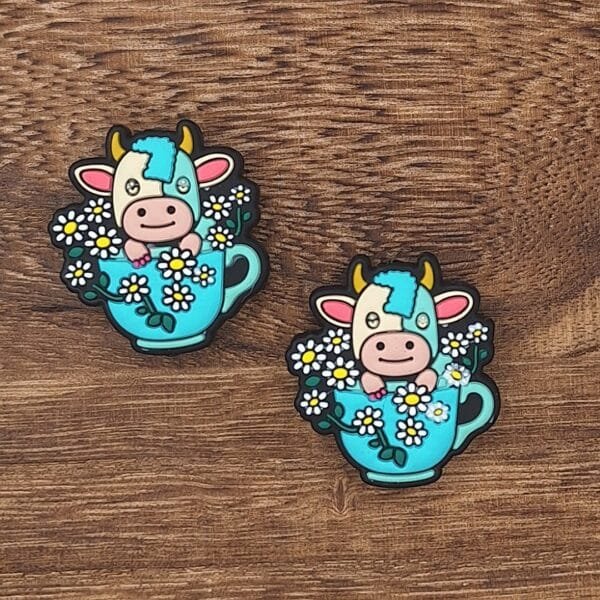 Cow in a Cup Silicone Focal Bead