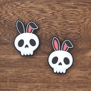 Bunny Skull Silicone Focal Bead