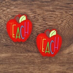 TEACH Apple Silicone Focal Bead