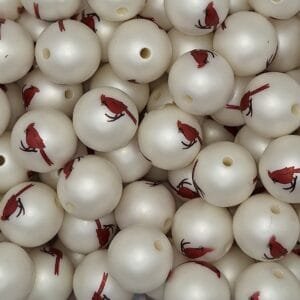 20mm Cardinal Acrylic Bead