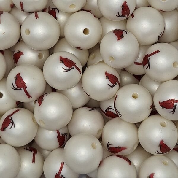20mm Cardinal Acrylic Bead