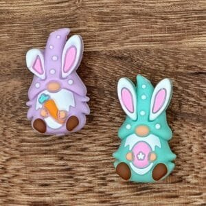 3d Easter Gnome Silicone Focal Bead, Choice of Color