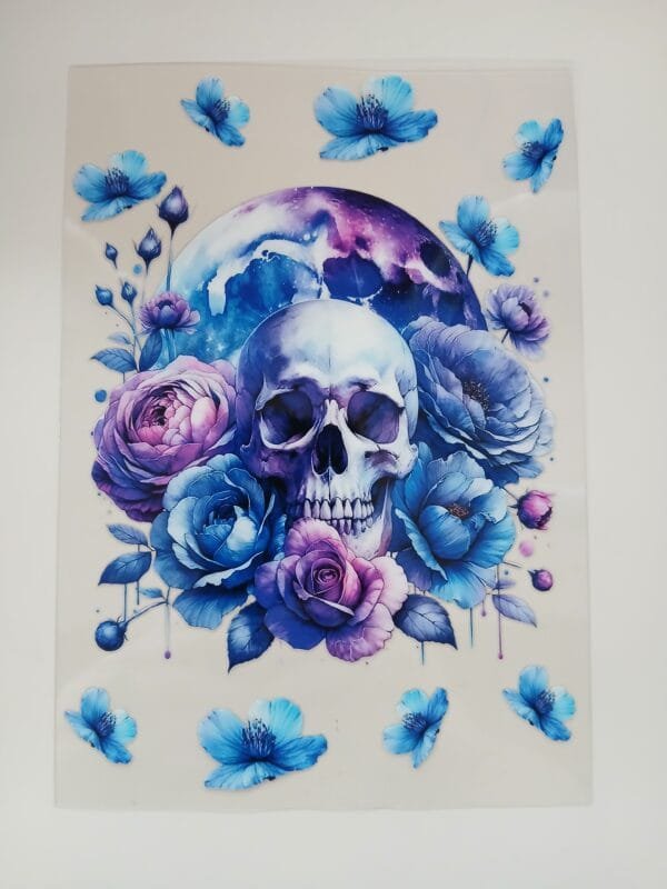 Skull with Roses Notebook DTF