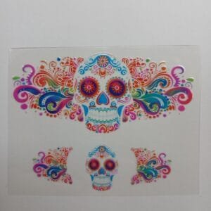 Tumbler Keychain UV Dtf, Sugar Skull