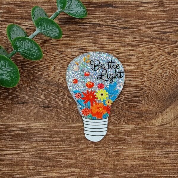 Be The Light Glitter Flatback