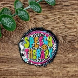 Speech Therapy Glitter Flatback