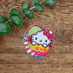 Kitty Easter Egg Glitter Flatback
