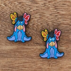 Donkey with Butterflies Soft PVC Focal Bead