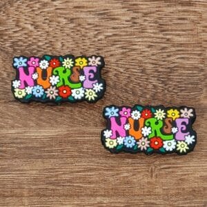 Nurse with Flowers Silicone Focal Bead