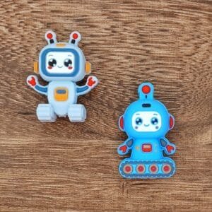 3d Robot Silicone Focal Bead, Choice of Color