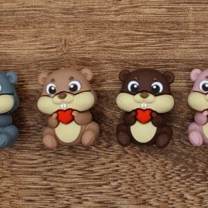 3d Squirrel Silicone Focal Bead