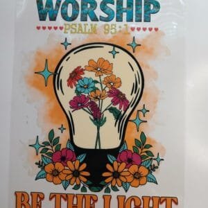 Worship Be the Light Notebook DTF
